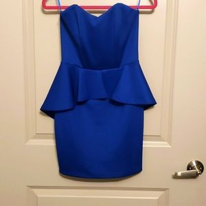 Royal Blue Strapless Dress